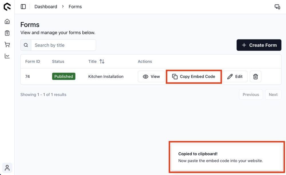 Quotify Embed Form highlighted